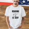 Cat reading is sexy T-shirt