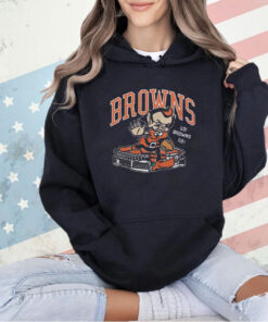 Cleveland Browns Brownie Stiff Arm Stadium T-Shirt