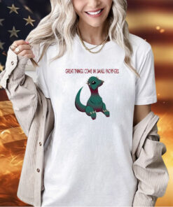 Dinosaur great things come in small pachy-ges T-shirt