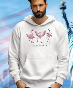 Flamingo dance party art T-shirt