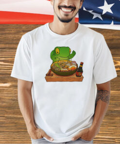 Frog making ramen art T-shirt