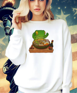 Frog making ramen art T-shirt