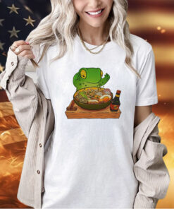 Frog making ramen art T-shirt