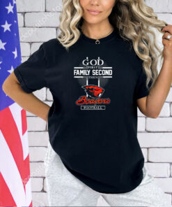 God first family second then Oregon State Beavers football T-shirt