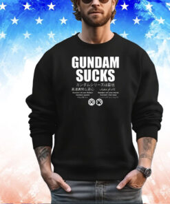 Gundam sucks 11 languages edition parody shirt