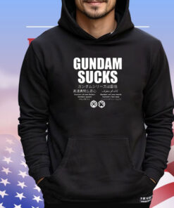 Gundam sucks 11 languages edition parody shirt