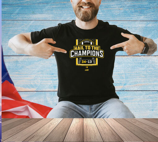 Hail To the Champions T-Shirt for Michigan College Fans T-Shirt