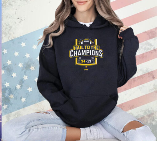 Hail To the Champions T-Shirt for Michigan College Fans T-Shirt