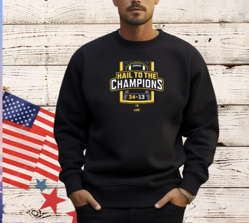 Hail To the Champions T-Shirt for Michigan College Fans T-Shirt