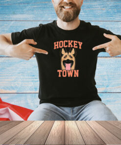 Hockey town dog mask T-shirt