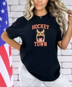 Hockey town dog mask T-shirt