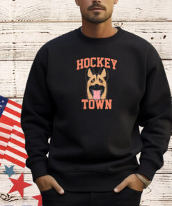 Hockey town dog mask T-shirt