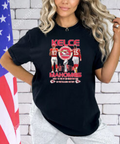 Kansas City Chiefs Super Bowl Champions Kelce Mahomes Most Td 16 By Qb-Receiver Duo In Postseason History T-Shirt