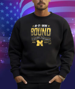 Michigan Wolverines H-Town Bound 2024 National Championship Game T-Shirt