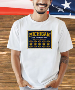 Michigan Wolverines national champs banner T-shirt