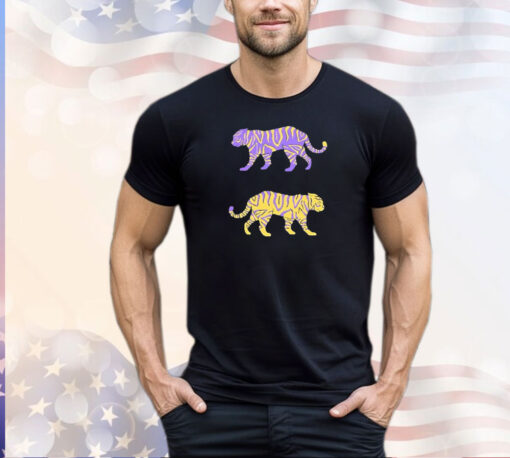 Purple and gold tigers shirt