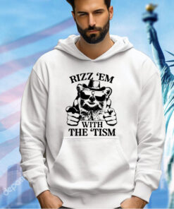 Raccoon rizz ’em with the ’tism T-shirt