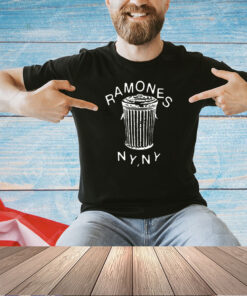 Ramones NY NY garbage can T-shirt