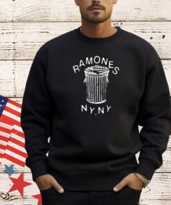 Ramones NY NY garbage can T-shirt