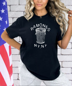 Ramones NY NY garbage can T-shirt