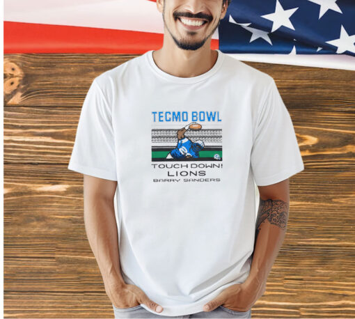 Tecmo Bowl Touchdown Detroit Lions Barry Sanders T-shirt