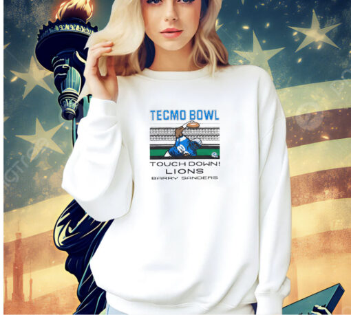 Tecmo Bowl Touchdown Detroit Lions Barry Sanders T-shirt