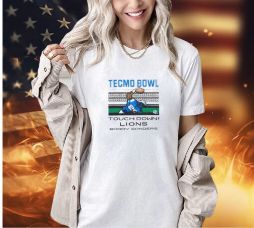 Tecmo Bowl Touchdown Detroit Lions Barry Sanders T-shirt