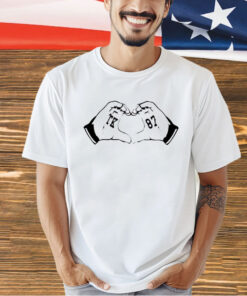 Travis Kelce heart hand T-shirt