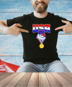 USA Bald Eagle gold medal world champs 2024 T-shirt
