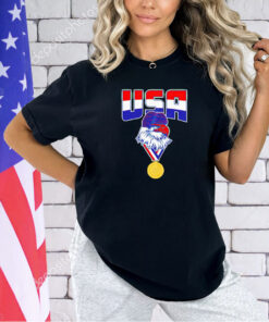 USA Bald Eagle gold medal world champs 2024 T-shirt