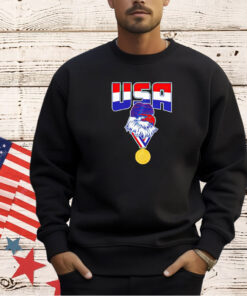 USA Bald Eagle gold medal world champs 2024 T-shirt