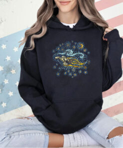 Van Gogh’s Starry Night shiny night T-shirt