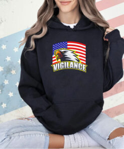 Vigilance eagles USA flag T-shirt