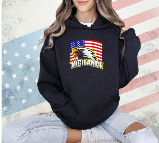 Vigilance eagles USA flag T-shirt