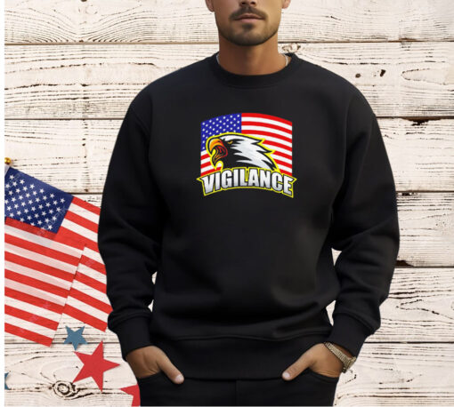 Vigilance eagles USA flag T-shirt