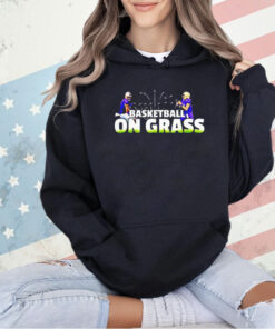 Washington Husky basketball on grass T-shirt