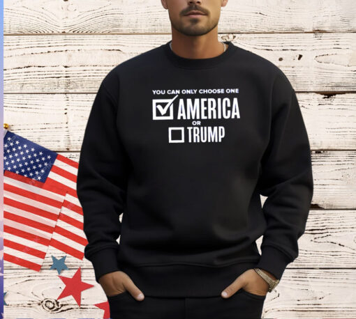 You can only choose one America or Trump T-shirt