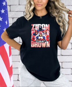 Ziron Brown Stanford Cardinal graphic poster T-shirt