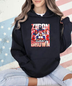 Ziron Brown Stanford Cardinal graphic poster T-shirt