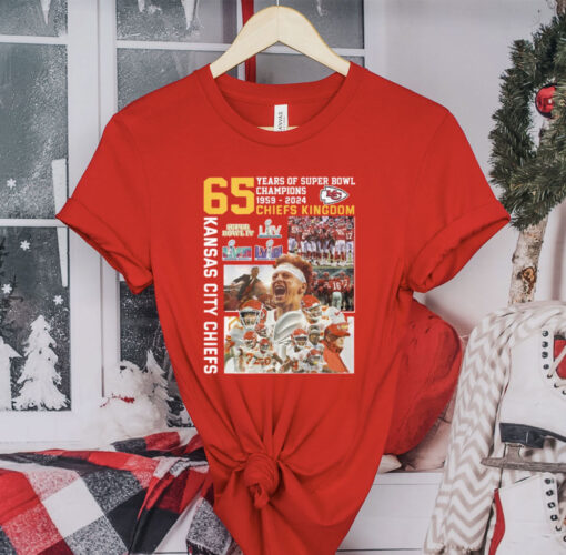 Chiefs 65 Years Of Super Bowl Champions Chiefs Kingdom T-Shirt