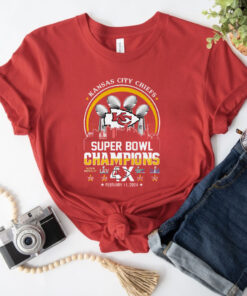 Kansas City Chiefs Super Bowl Champions 4x February 11 2024 T-Shirt