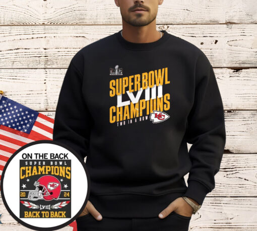 Offcial Back To Back Chiefs Champions SuperBowl LVIII Shirt