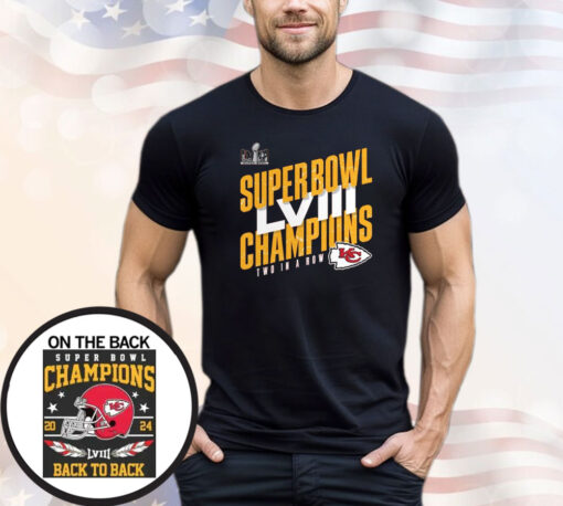 Offcial Back To Back Chiefs Champions SuperBowl LVIII Shirt