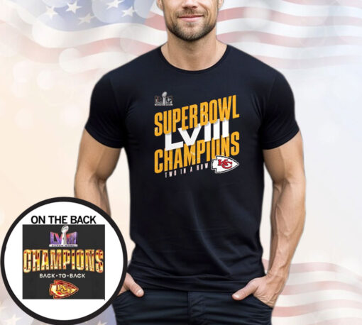 Chiefs Champions Super Bowl LVIII Two In A Row T-Shirt