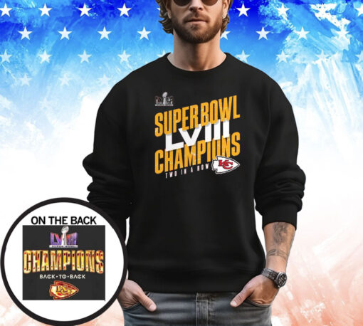 Chiefs Champions Super Bowl LVIII Two In A Row T-Shirt