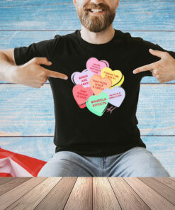 Conspiracy candy heart T-shirt