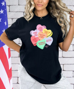 Conspiracy candy heart T-shirt