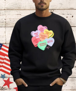 Conspiracy candy heart T-shirt