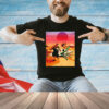 Dune and Beetlejuice a Fremen riding a Saturn sandworm Wormrider shirt