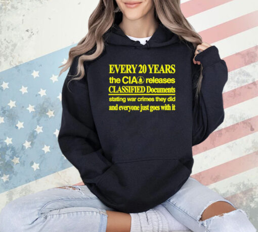 Every 20 years the cia releases classified documents shirt